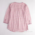 Girls' Cute Striped Long Sleeve Breathable Summer Shirt